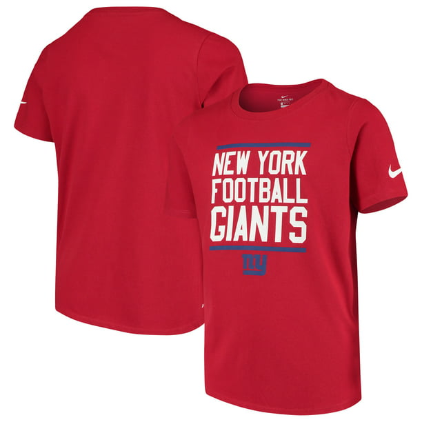 Black Mens Crew Neck Short Sleeve New York Giants Split Graphic T-Shirt